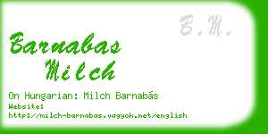 barnabas milch business card